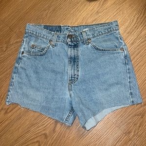 Levi Jean Shorts Orange tag 505